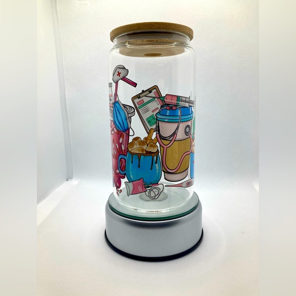HANDMADE NURSE LIFE 16OZ BEER CAN TUMBLER - Picture 5 of 6